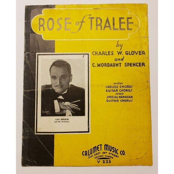 Sheet Music- Rose of Tralee by Lou Breese VINTAGE 1935 - Picture 1 of 4